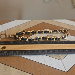 Gold and Black Chain Bracelet